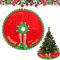 Gonna Albero di Natale Elfo, SilverChry Tappeto Albero di Natale 125 cm/48 in, Copertura Base Albero Natale, Copri Piede Albero di Natale, Tappeto Albero di Natale Gonna Base Copertura (rosso)
