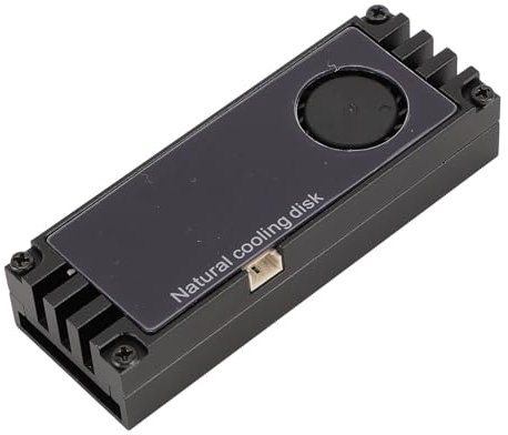 NVMe M.2 Heatsink with Temperature Display, M.2 NVMe 2280 SSD Cooler with Dual Thermal Conductive Silicone Pads, for M.2 Interface 22x80mm SSDs (Black)