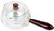 Tetera de vidrio de 450 ml con infusores, tetera transparente con mango lateral de madera para té suelto, rotación de 360 grados, para el hogar, tienda de té, viaje, herramienta de preparación de té