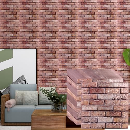 DAJAVE 20 panneaux muraux 3D effet pierre autocollants 30x30cm revêtement mural effet pierre pour cuisine, salle de bain, balcon, chambre à coucher, salon