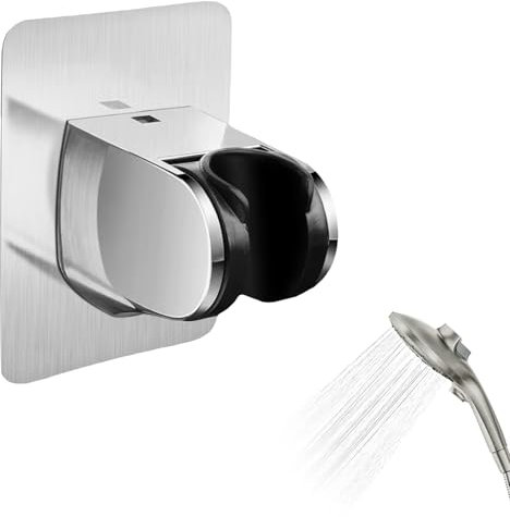 1 Pcs Shower Head Holder Plastic Handheld, Adjustable Handheld Shower Holder Wall Mount ShowerBracket, Shower Holder Bracket Adjustable 3 Angle Shower Holder Bracket for Home Hotel Bathroom