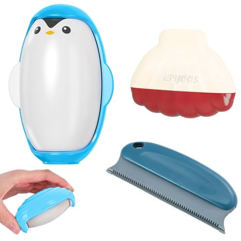 iTYOOS 3 Stück Fusselrolle Wiederverwendbar und Abwaschbar, Fusselentferner, Fusselrolle tierhaare, Kleidung, Hair Remover Roller, Lint Roller für Haustier Haar, Kleidung, Reisen, Haus