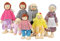 Puppenhaus aus Holz, Familie, GroßEltern, Eltern und 7 Puppen, Mini-Puppenhausfiguren-Set für Puppenhaus Im Maßstab 1:12, Ideal für Rollenspiele und Heimdekoration