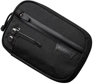 ALPAKA Admin Pouch Pro EDC Organizer - Small Tool Pouch with Smooth Zipper, Weatherproof Storage for Electronics, Cables, Travel Accessories - Black Axogrid 300D Fabric