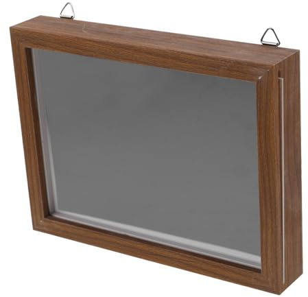 Cabilock Holzvitrine Für Broschen Mit Großzügigem Fassungsvermögen Klares Sichtfenster Robuster Und Sicherer Wandhalter Elegante Holzmaserung Müheloser Zugriff Für Abzeichen Und Medaillen