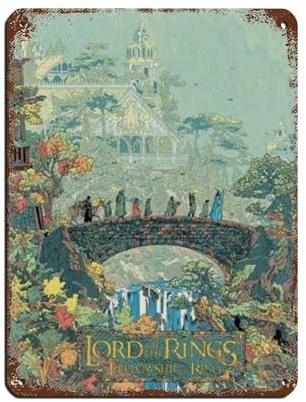 NFFBGFD Herr der Ringe Kilian Eng Poster, Blechschild, Vintage, Metall, Pub, Club, Café, Bar, Zuhause, Wandkunst, Dekoration, Poster, Retro, 30 x 40 cm