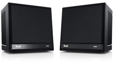 Teufel ONE S Stereo Set Kompakter Multiroom Bluetooth Lautsprecher mit WLAN | Wecker, Musikstreaming, Internetradio - schwarz