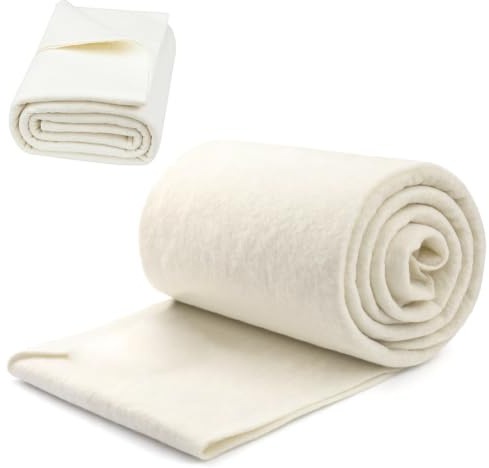 CEWROM Naturlig bomullsfleece-fyllning, naturlig bomulls kviltningsfyllning, naturlig bomull volymfleece, varm quiltning tyg fyllnadsvadd pysselvadd för filt kläder pyssel (2 x 2,3 m)