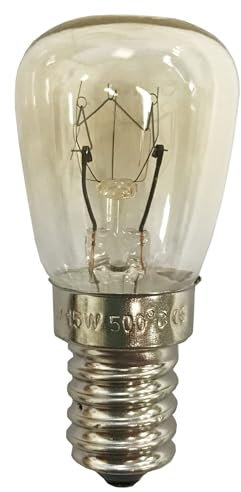 651857155 235v 15w Pizza Oven Bulb, SES, E14, 500 Degrees