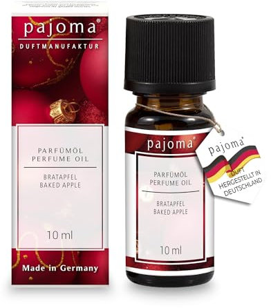 pajoma® Duftöl 10 ml, Bratapfel - Weihnachtsöl/Weihnachtsduft | feinstes Parfümöl für Aromatherapie, Duftlampe, Diffuser | Premium Qualität