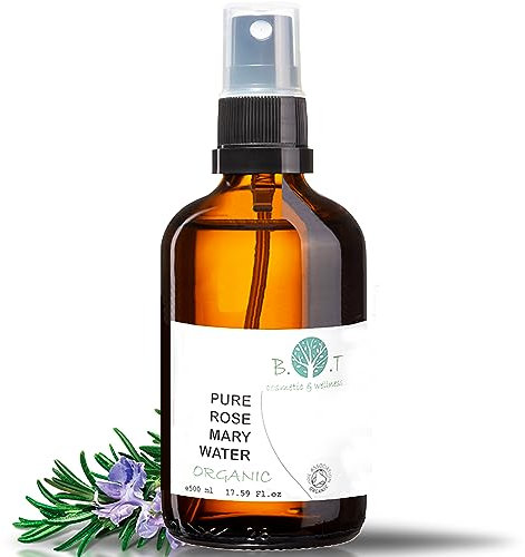 Rosmarinwasser 500 ml Regt das Haarwachstum an, stärkt das Haar, wirkt gegen Schuppen und Haarausfall. Reinigendes Gesichtswasser für fettige und zu Akne neigende Haut.