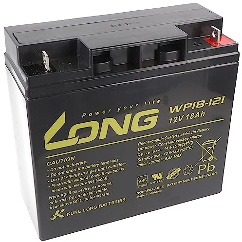 AccuCell Kung Long Akku WP18-12I 12 Volt 18 Ah 181x76x167mm M5 Flachpol