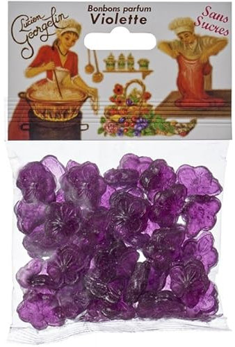 Lucien Georgelin Bonbons à la Violette sans Sucre 120g - Lot de 6