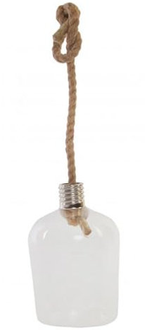 Portavelas Decoración Colgante de Cristal. Ideal para Interior y Exterior, Diseño Original/Moderno 14X21,5 cm.-Hogarymas-