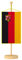 Vispronet® 15 x 25 cm Rheinland-Pfalz Tischbanner Bundesländerfahnen Set ✓ Fahne & Ständer ✓ Kordel-Rand