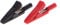 Rtengtunn 2 pièces Pince Crocodile isolée 2 mm Banane Femelle Adaptateur mètre Test sonde Noir Rouge
