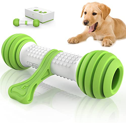 PETGEEK Interactive Dog Toys, Motion Activated Automatic Dog Bone for Medium Large Dogs, USB Rechargeable Electronic Dog Enrichment Toys, Best Gift For Birthday, Thanksgiving, Christmas, New Year