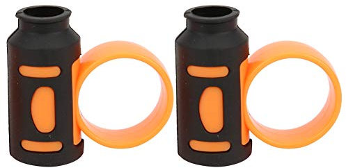 Poignée de Baguettes, Contrôleur de Doigt Batteur Anti-dérapant Outil auxiliaire Rotatif Easy Stick Twirl, Grip ou Clips de contrôle(Noir Orange)