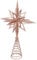 11 Inch Rose Gold Christmas Tree Topper Star, Glittered Metal Treetop Ornament for Holiday Tree Decoration, Ideal for Christmas Tree Ornament