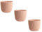 Gariella 3X apricot moderner Blumentopf mit Drainagesystem Pflanztopf-Kübel widerstandsfähig rund wetterfest Kunststoff Ø 12 cm