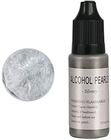 Max-Tonsen Metallic Resin Pigment Resin Dye Alcohol Inks Concentrated Resin Colorant 15Ml,Silver