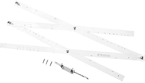 Regla de dibujo Unknows, escala de 50 cm, excelente regla plegable para artista, pantógrafo, copia, herramienta reductora para oficina y escuela