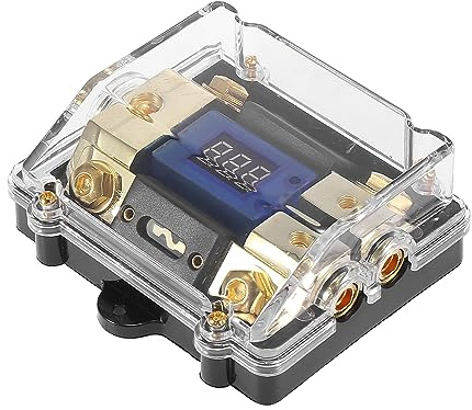 X AUTOHAUX Car Audio Stereo Digital LED Display Fuse Holder ANL | with 2 Fuses, Distribution Block