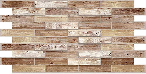 Paneles de pared de plástico de PVC 3D Azulejos decorativos revestimiento (roble holandés)