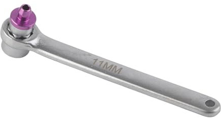 Aramox Silber + Rot Bremsentlüftungsschlüssel, 11mm Bremsflüssigkeit Kupplungsentlüftungsschlüssel Stahl Bremssystem Entlüftungswerkzeug für PKW LKW Motorrad