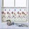 Devola Landhausstil Vorhang Blumenmuster Stickerei Scheibengardine tranparente Bistrogardine Moderne Kleines Fenstervorhang Küchengardine Kurzstore HxB 45x150cm Rot-Blumen 1er Pack
