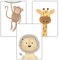 WBdesignz Poster Kinderzimmer Bilder Deko Babyzimmer Mädchen Jungen Dschungel Tiere Für Kinder
