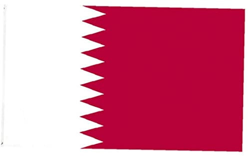 Fopytu Drapeau du Qatar 90 x 150 cm - Couleurs Vives et résistant aux UV - Drapeaux nationaux du Qatar