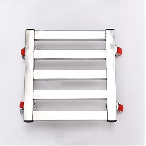 Stahl-Pflanzenständer mit 360°-Rädern for schwere Töpfe,quadratischer Blumentopfständer, Metall-Pflanztopf-Tablett mit feststellbaren 360°-Lenkrollen,Indoor Dolly Holder Rolling Tray Coaster ( Color :