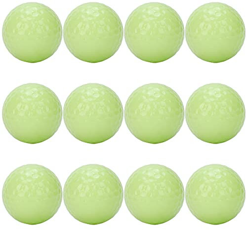 SUNGOOYUE Leuchtende Golfbälle, 12 Stück Synthetischer Gummi Leuchtende Nachtgolf Schwimmbälle Leuchten Im Dunkeln für Nachtsport