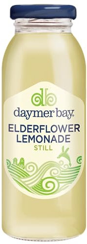 Daymer Bay - Elderflower Lemonade, Refreshing Summers Drink, Natural Ingredients, Not from Concentrate, Vegan, Gluten Free, 100% British Recyclable Packaging 24 x 250ml Glass Bottles