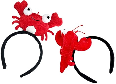 ABOOFAN 2pièces Serre-tête Antenne Homard Et Crabe Accessoires De Costume Cosplay Décorations Fête Thème Écrevisses Serre-tête Élastique pour Femmes Et Adultes