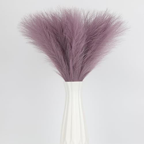 Künstliche Blumen Pampasgras, 40 Stück – Hellviolett, Kunstpflanze, Seidenstoff, Simulationsblumen für Hochzeitsdekoration, Tafelaufsätze für Tisch, Brautstrauß, DIY-Blumenarrangement (42 cm)