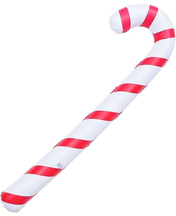 Gadpiparty 6 Stück Aufblasbare Weihnachtsstangen Aufblasbare Zuckerstangen Weiße Und Goldene Luftballons Für Den Außenbereich Grüne Anzüge Solarlampen Kunsthandwerk Für Den