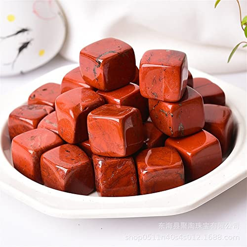 GAENZA Inicio Piedra de Cristal de rubí Natural Piedra Cuadrada Piedra de aromaterapia Pecera Maceta Grava de Cristal Decorativa Espécimen Mineral de Piedra (Size : 800g)