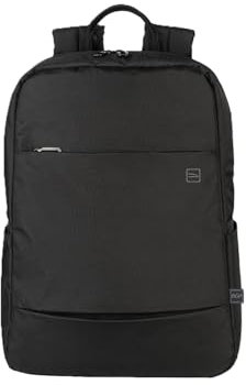 Tucano GLOBAL 2 - Zaino per laptop da 15.6 e MacBook Pro da 16 - Spallacci imbottiti e regolabili, schienale ergonomico e portico frontale piatto - nero, Nero, 16, Zainet