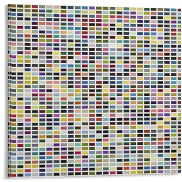 Gerhard Richter Kunstposter mit 1025 Farben 1974 auf Leinwand, Gemälde, Dekor, Wanddruck, Foto, Zuhause, moderne dekorative Poster, 40 x 40 cm