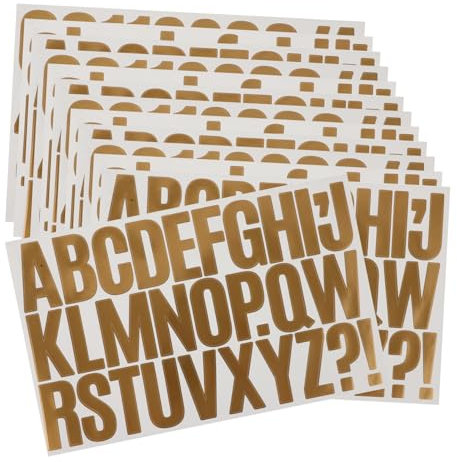 PLAFOPE Alphabet- Und Zahlenaufkleber 18-teilige Vinyl-buchstabenaufkleber Für Scrapbooking Dekorationen