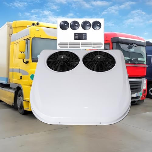 SXHEYUY Klimaanlage Für LKW, 12V/24V/48V/60V/72V Wohnmobil-Klimaanlage, Klimaanlage Mit Kühlung Und Heizung, Klimaanlage 12V LKW,Weiß,24V