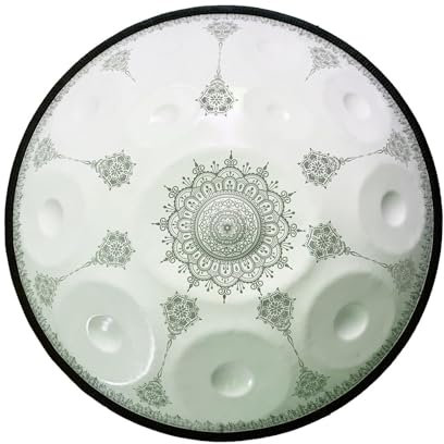 Handpan Zungentrommel - Handpan Zungentrommel 9 Notizen 22 Zoll Mandala Tank Drum Stahl Percussion Drum Instrument Mit Reisetasche(10Notes)