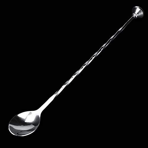 Edelstahl-Cocktail-Mixer-Löffel, Stabiles Bar-Werkzeug, 29 Cm, Silberfarbener Kaffee-Milch-Tee-Saft-Rührer für die Küche zu Hause