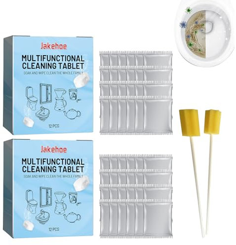 24 Stück Spülkasten Tabs,Wc Tabs Toilette WC Schaum WC Reiniger Tabs, Spülkasten Reiniger WC Reiniger Schaum für Kunststoff und Keramik,Spülkasten Reiniger für Home & Office mit 2 Toilettenbürsten