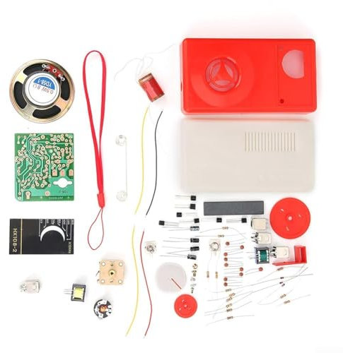 Hasaller HX108-2 7-Tube Radio Electronic DIY Kit Homemade Radio Receiver Module Educational Electronics Project Science Can Electronics Circuits Kit Electronics Exploration Kit for Students Hobbyists