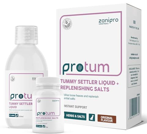 Zanipro Durchfallbehandlung für Hunde – Elektrolyt-Set, 250 ml | Schnelle Hilfe bei Magen-Darm-Beschwerden, beruhigende Paste & Rehydrierungs-Kombination