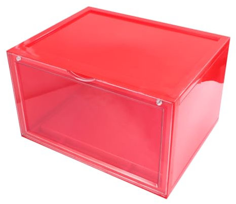 GREENADSCAPE Aufbewahrungsbox Kasten Deckel Schuhbox Acryl Schuhkoffer Magnetisch Schuhboxen Stapelbar Schuhbehälter Schuhhalter-zubehör