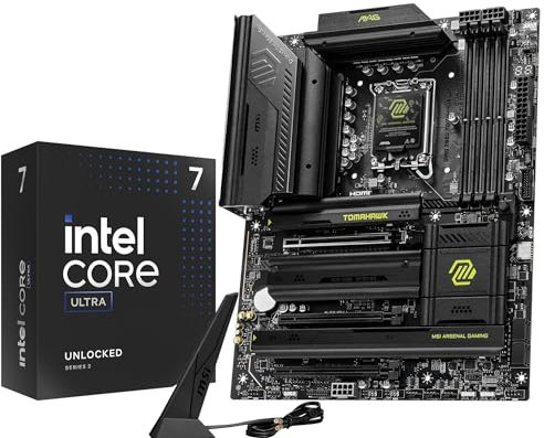 Micro Center CPU Motherboard Combo - Intel Ultra 7 265K 20-Cores LGA 1851 Desktop Processor Bundle with MAG Z890 Tomahawk WiFi Gaming Motherboard